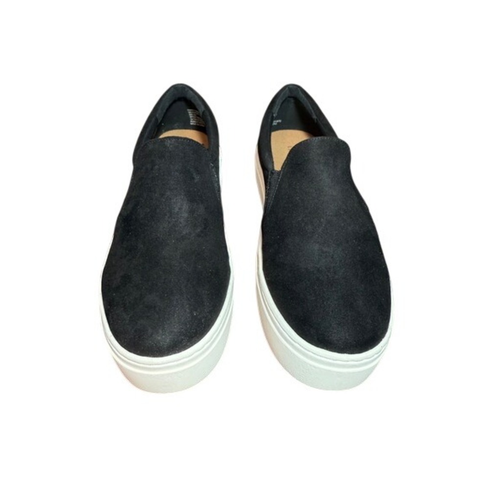 Black Suede Slip On Platform Sneakers‎ Womens Size 8W
